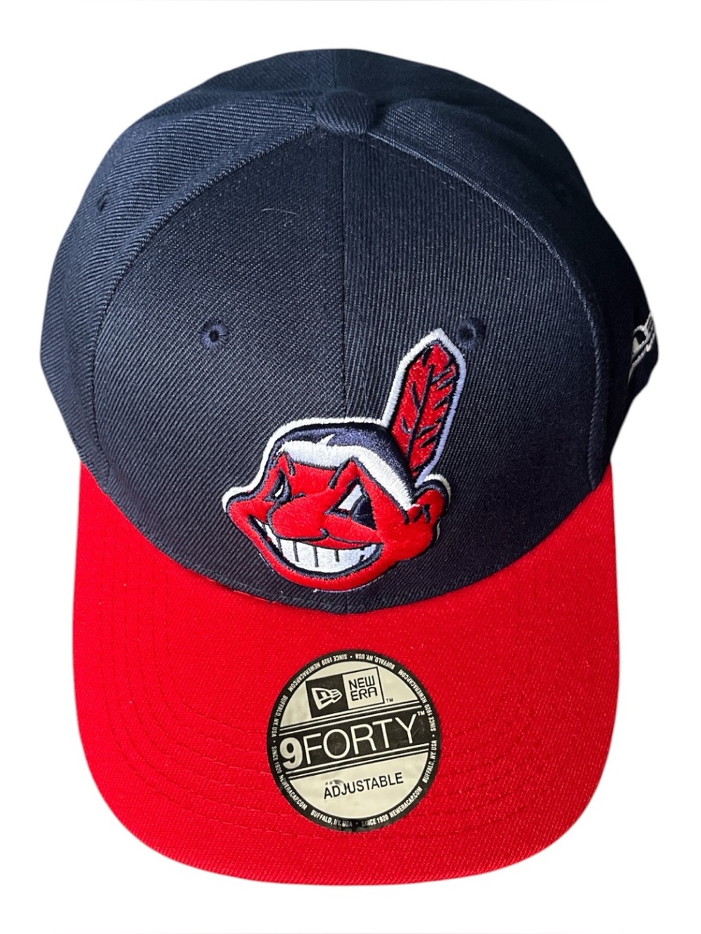 Cleveland Guardians (Indians) New Era 9Forty SnapBack Adjustable Hat Wahoo logo